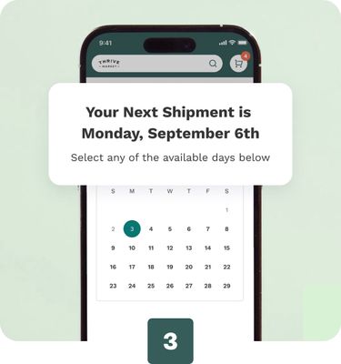 Schedule your deliveries on a calendar