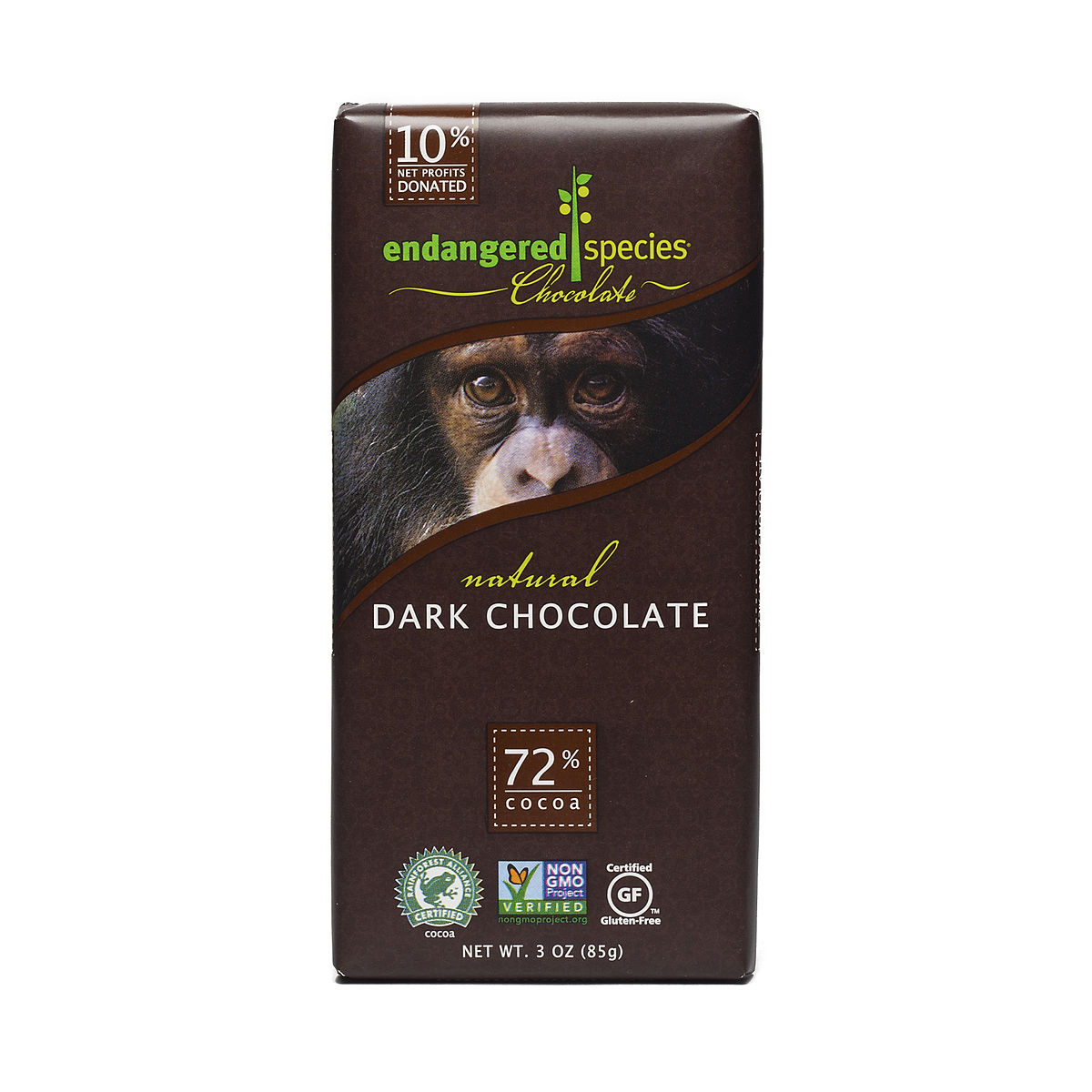 72 Dark Chocolate, Fair Trade by Endangered Species Thrive Market