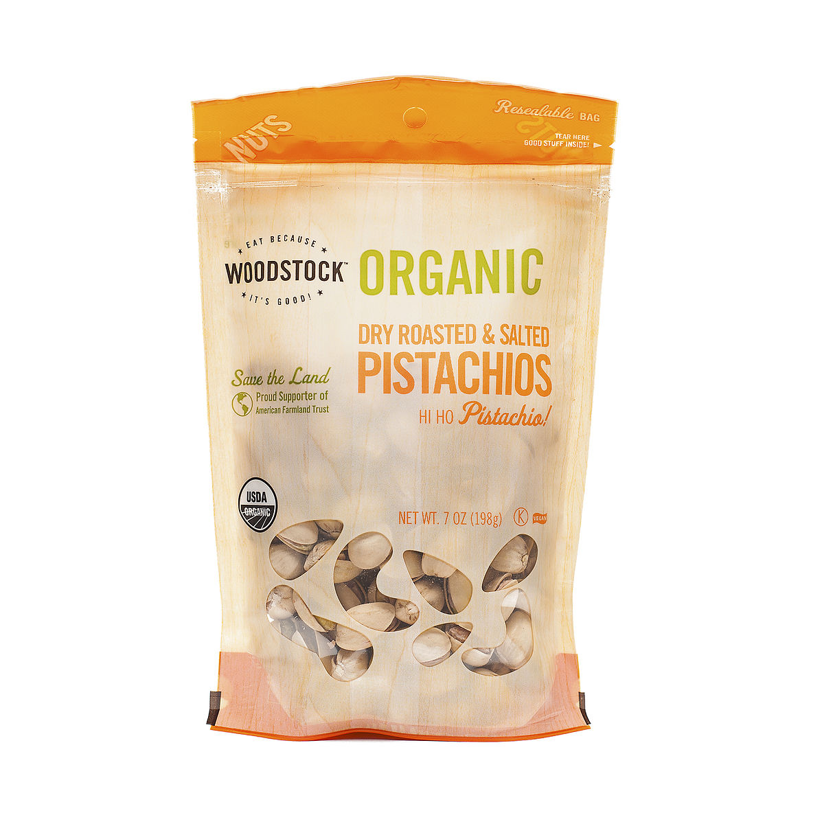 Dry Roasted & Salted Organic Pistachios by Woodstock Thrive Market