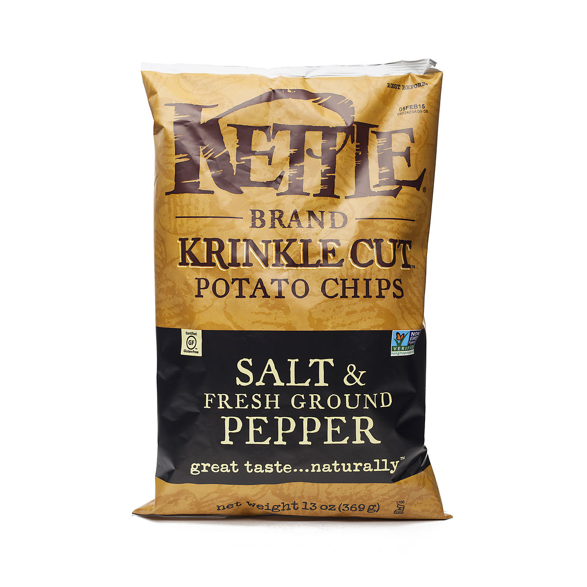 Kettle Foods Salt and Fresh Ground Pepper Krinkle Cut Chips Thrive Market