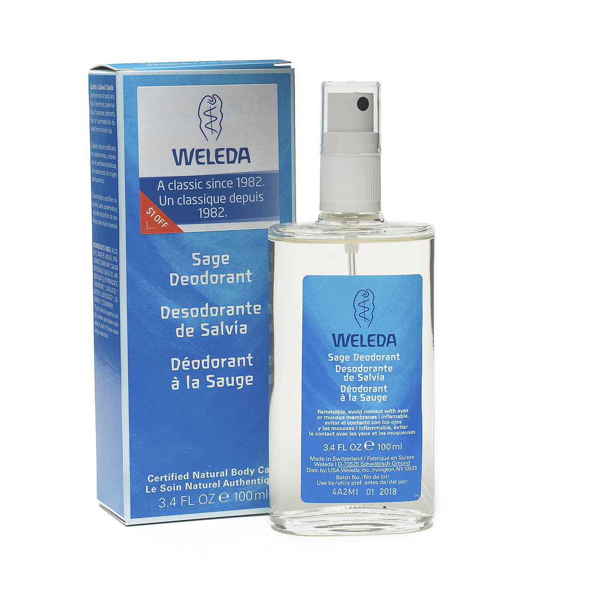 Weleda Sage Deodorant Spray Thrive Market