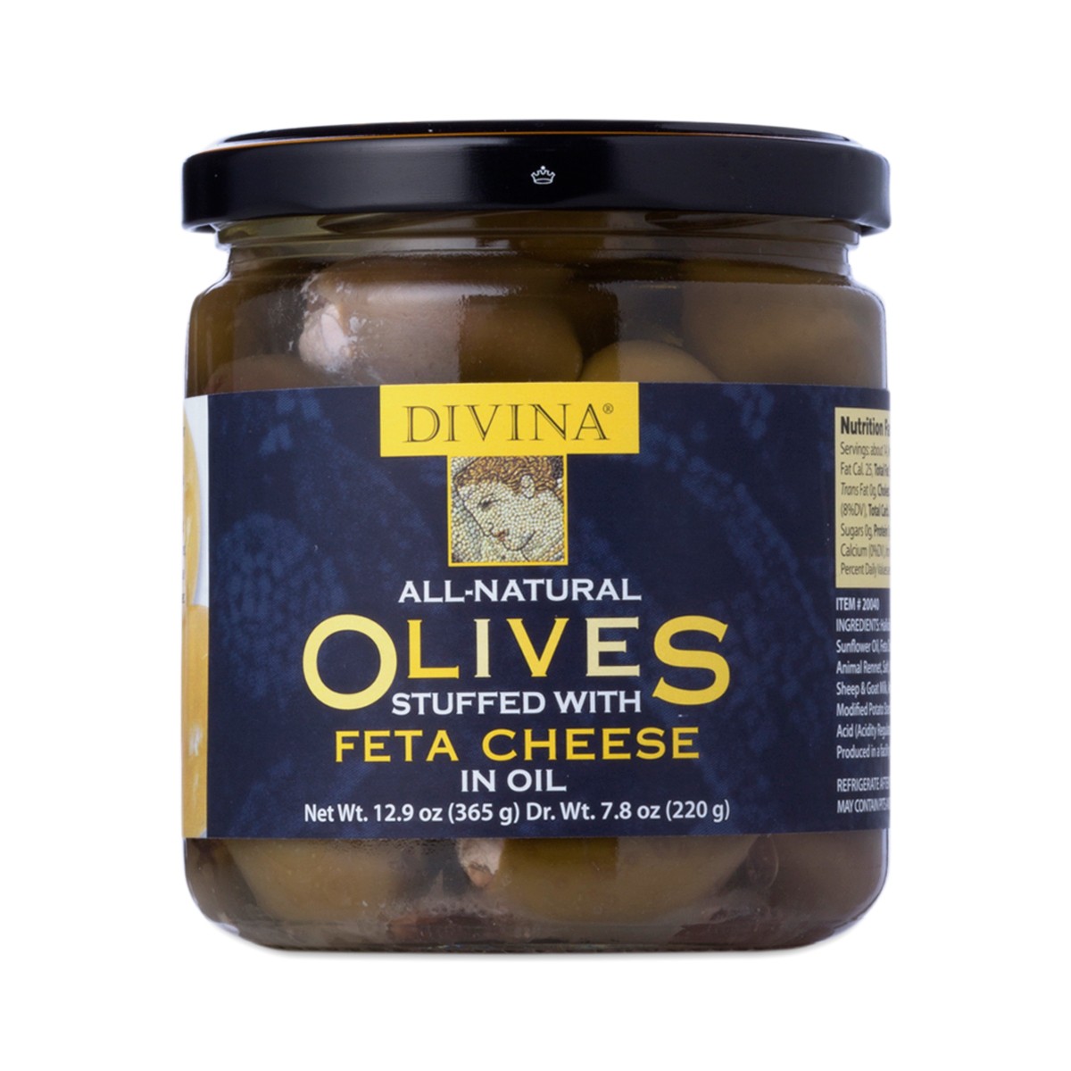 7.8 oz Feta Cheese Stuffed Green Olives by Divina Thrive Market