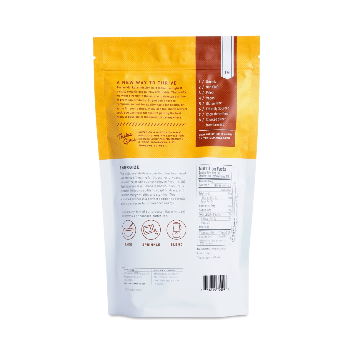 Thrive Market Organic Maca Powder Thrive Market