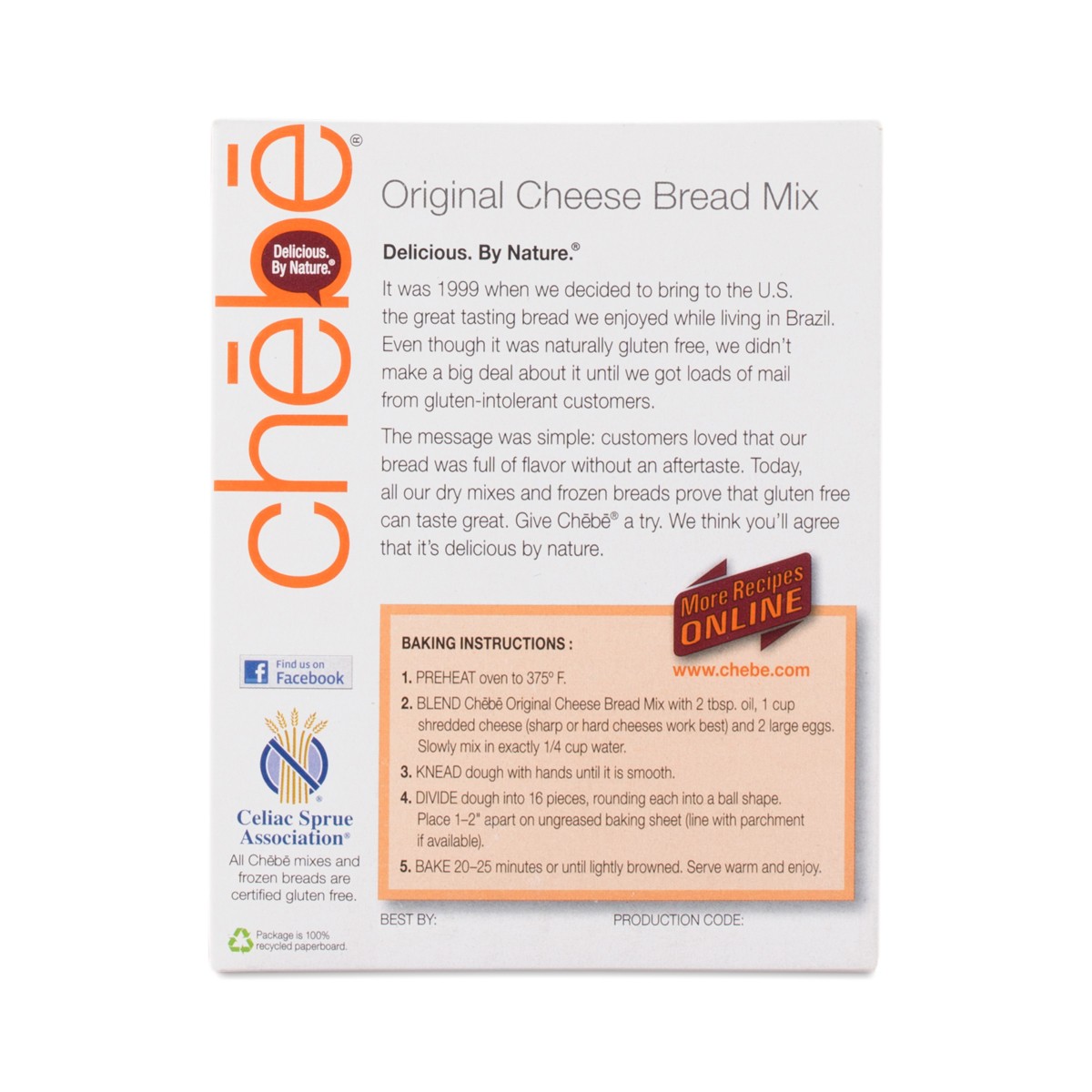 7.5 oz Original Cheese Bread Mix, Gluten Free by Chebe Thrive Market