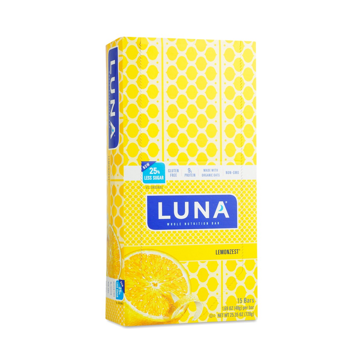 15 Pack Lemon Zest Luna Bar by Clif Bars Thrive Market