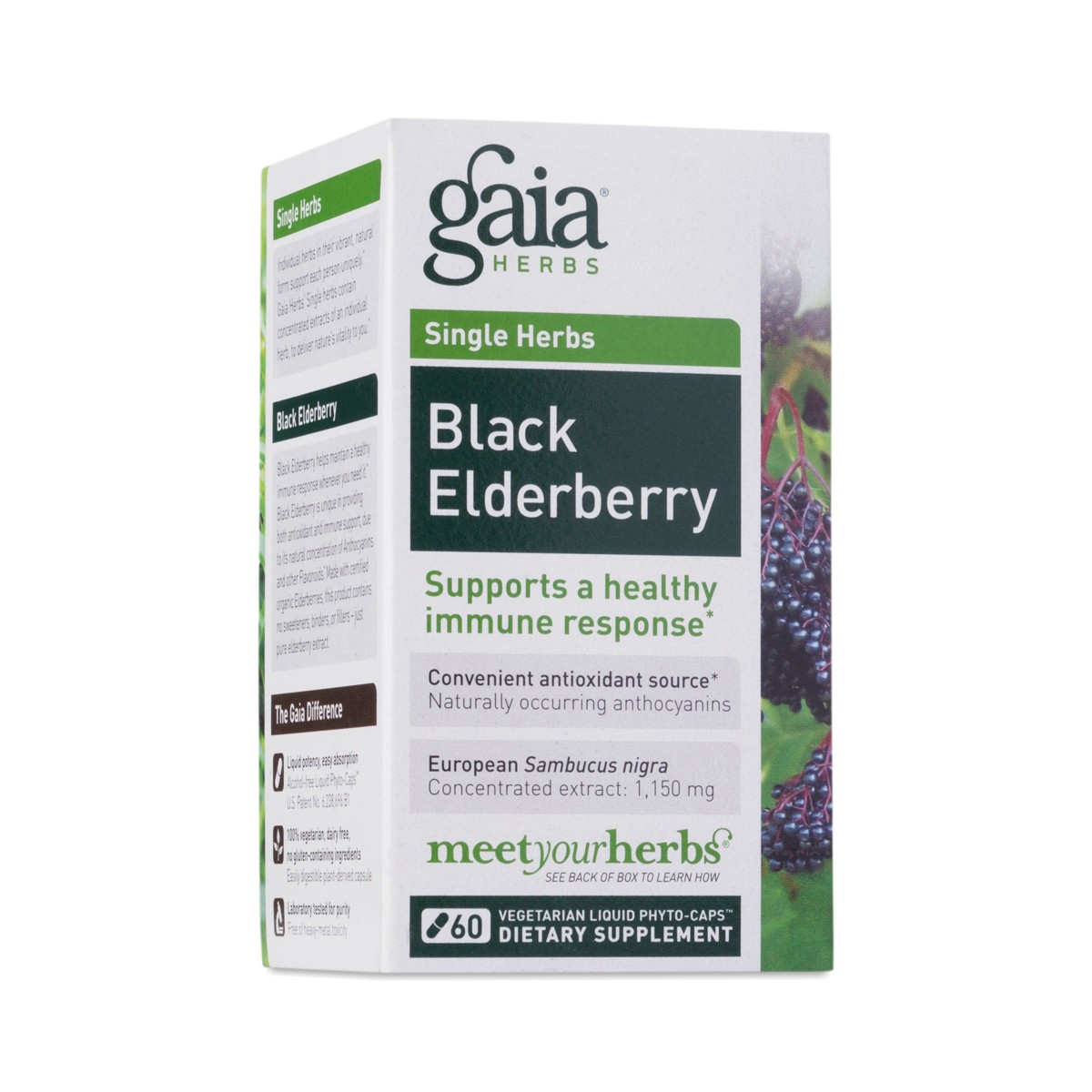 60 ct. Black Elderberry by Gaia Herbs Thrive Market