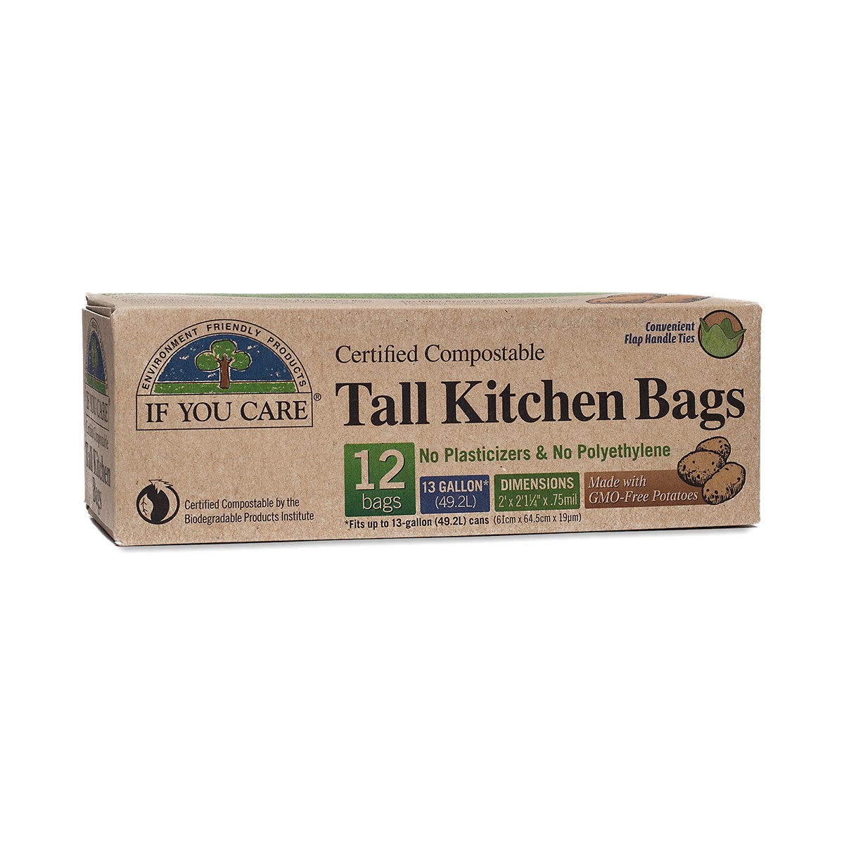 12 pack Tall 13 Gallon Compostable Kitchen Bags Thrive Market