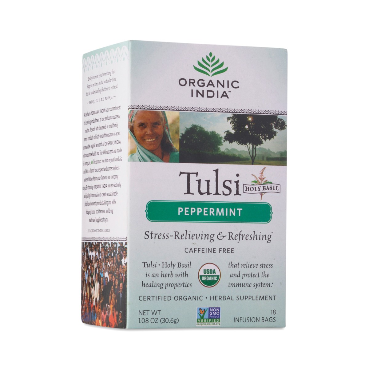 Tulsi Peppermint Tea by Organic India Thrive Market