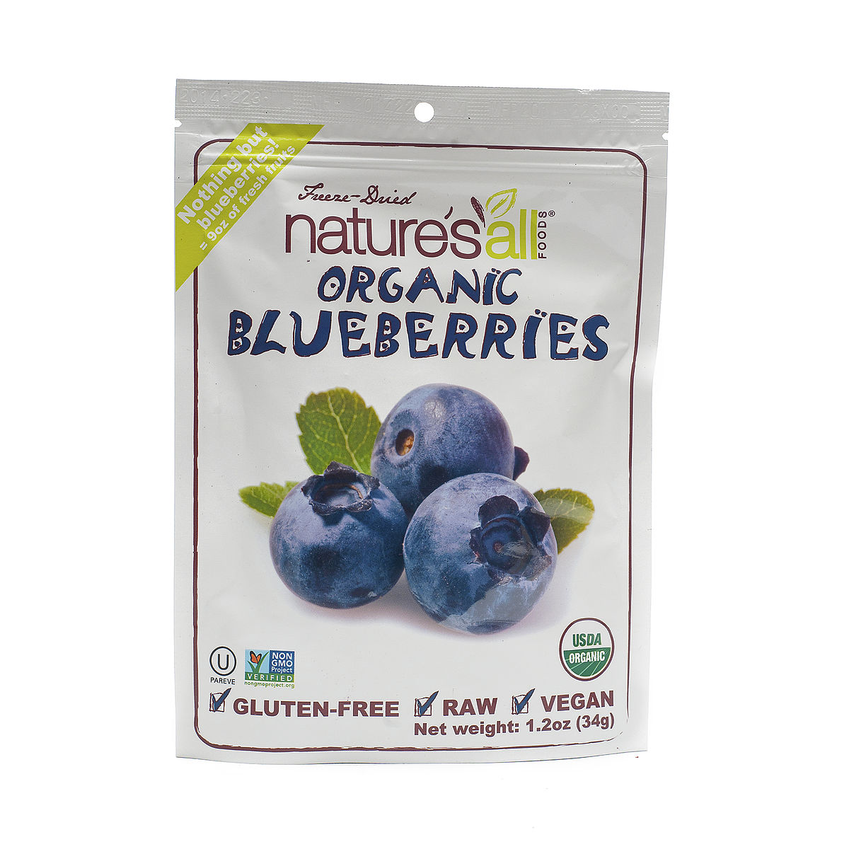 Nature`s All Foods Organic Freeze Dried Blueberries Thrive Market