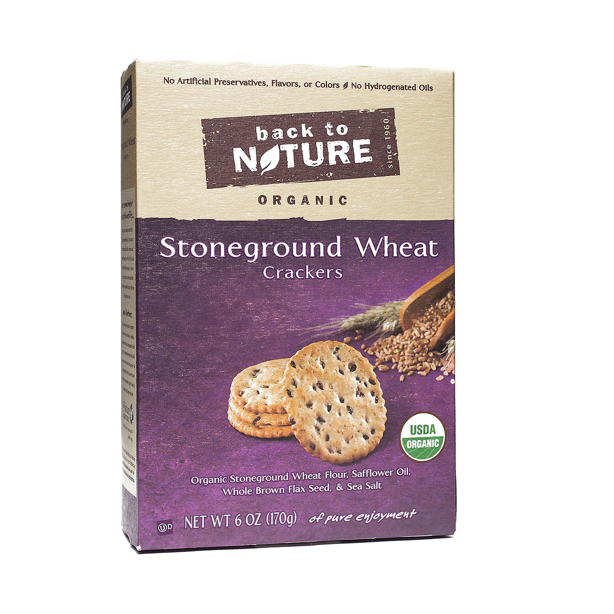 Stoneground Wheat Crackers, Organic by Back to Nature Thrive Market