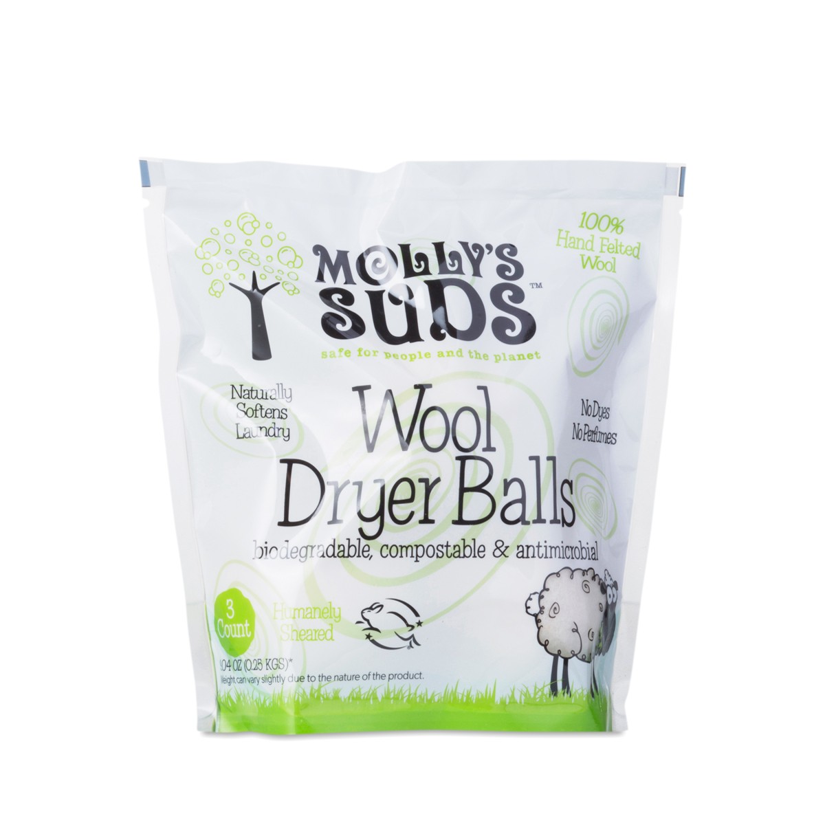 100 Wool Dryer Balls by Molly's Suds Thrive Market
