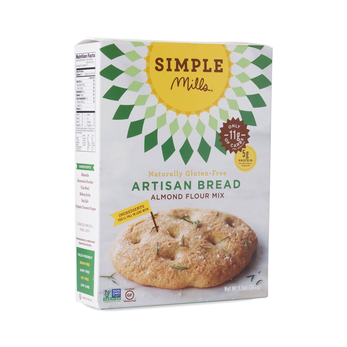 Simple Mills Almond Flour Focaccia & Sandwich Bread Mix Thrive Market