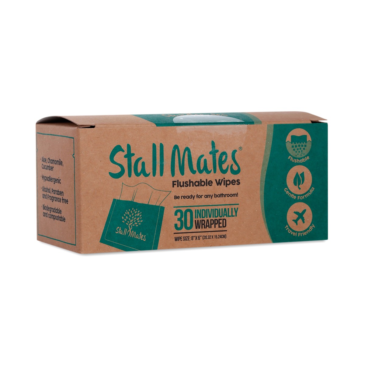 Stall Mates Individually Wrapped Travel Wipes, 30 pack Thrive Market