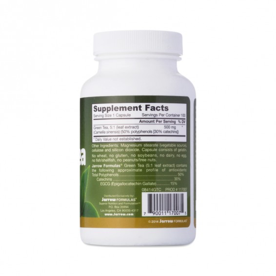 100 ct. Green Tea Capsules by Jarrow Formulas Thrive Market