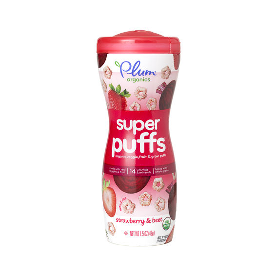 Plum Organics Super Puffs Strawberry & Beet Puffed Snacks Thrive Market