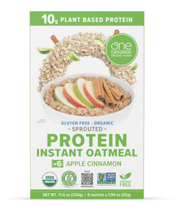 Sprouted Gluten Free Instant Protein Oatmeal, Apple Cinnamon