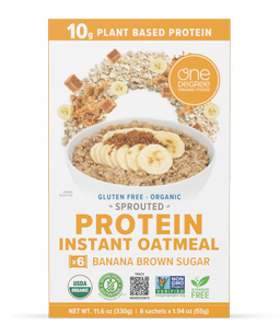 Sprouted Gluten Free Instant Protein Oatmeal, Banana Brown Sugar