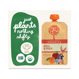 Organic Fruit Puree Pouches, Apple & Peach