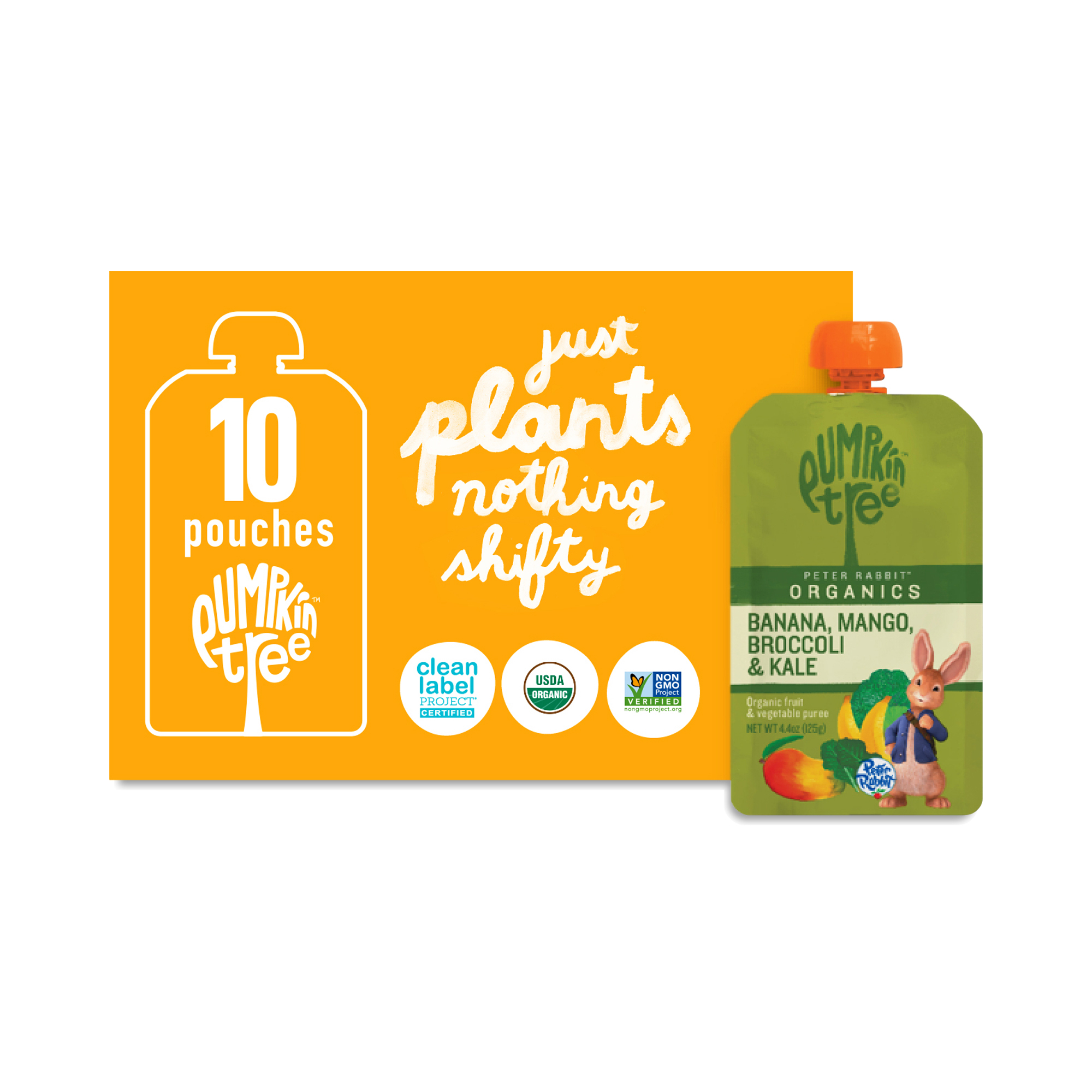 Pumpkin Tree Organics Strawberry & Banana Pouches | Thrive Market
