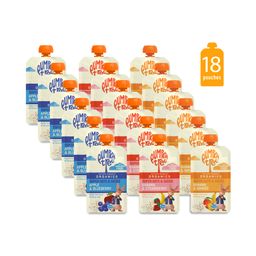 Organic Prebiotic Fiber Puree Pouches, Oats & Seeds Variety Pack