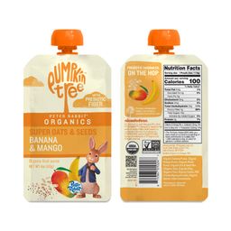 Organic Prebiotic Fiber Puree Pouches, Oats & Seeds Variety Pack