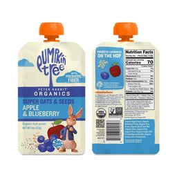 Organic Prebiotic Fiber Puree Pouches, Oats & Seeds Variety Pack