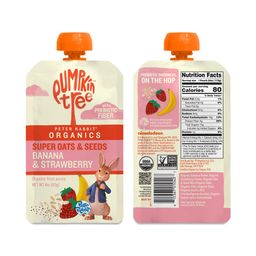 Organic Prebiotic Fiber Puree Pouches, Oats & Seeds Variety Pack