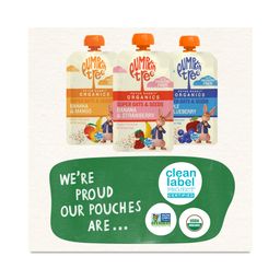 Organic Prebiotic Fiber Puree Pouches, Oats & Seeds Variety Pack