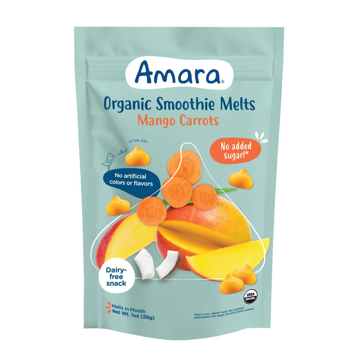 Organic Smoothie Melts, Mango Carrots