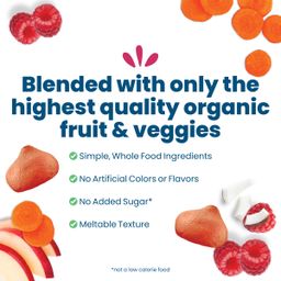 Organic Smoothie Melts, Carrot Raspberry