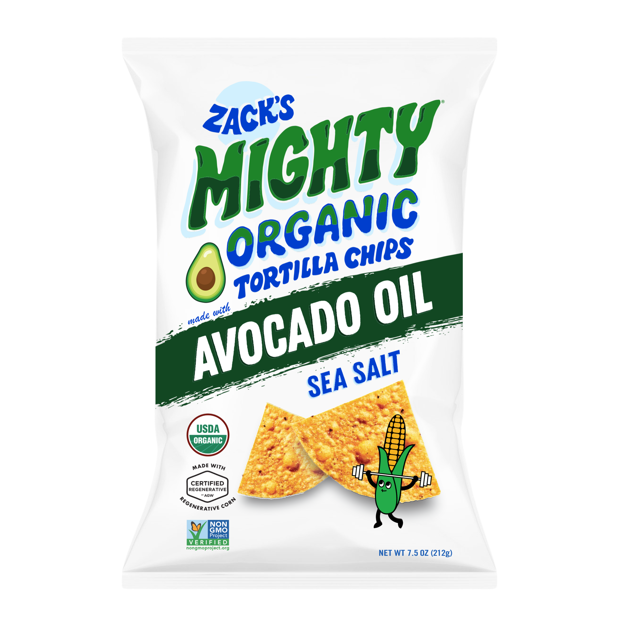 Organic Avocado Oil Tortilla Chips, Sea Salt