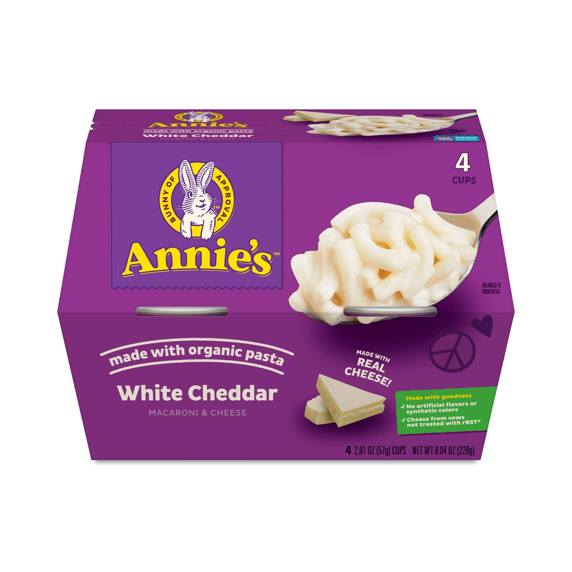 Microwaveable Mac & Cheese Cups, White Cheddar