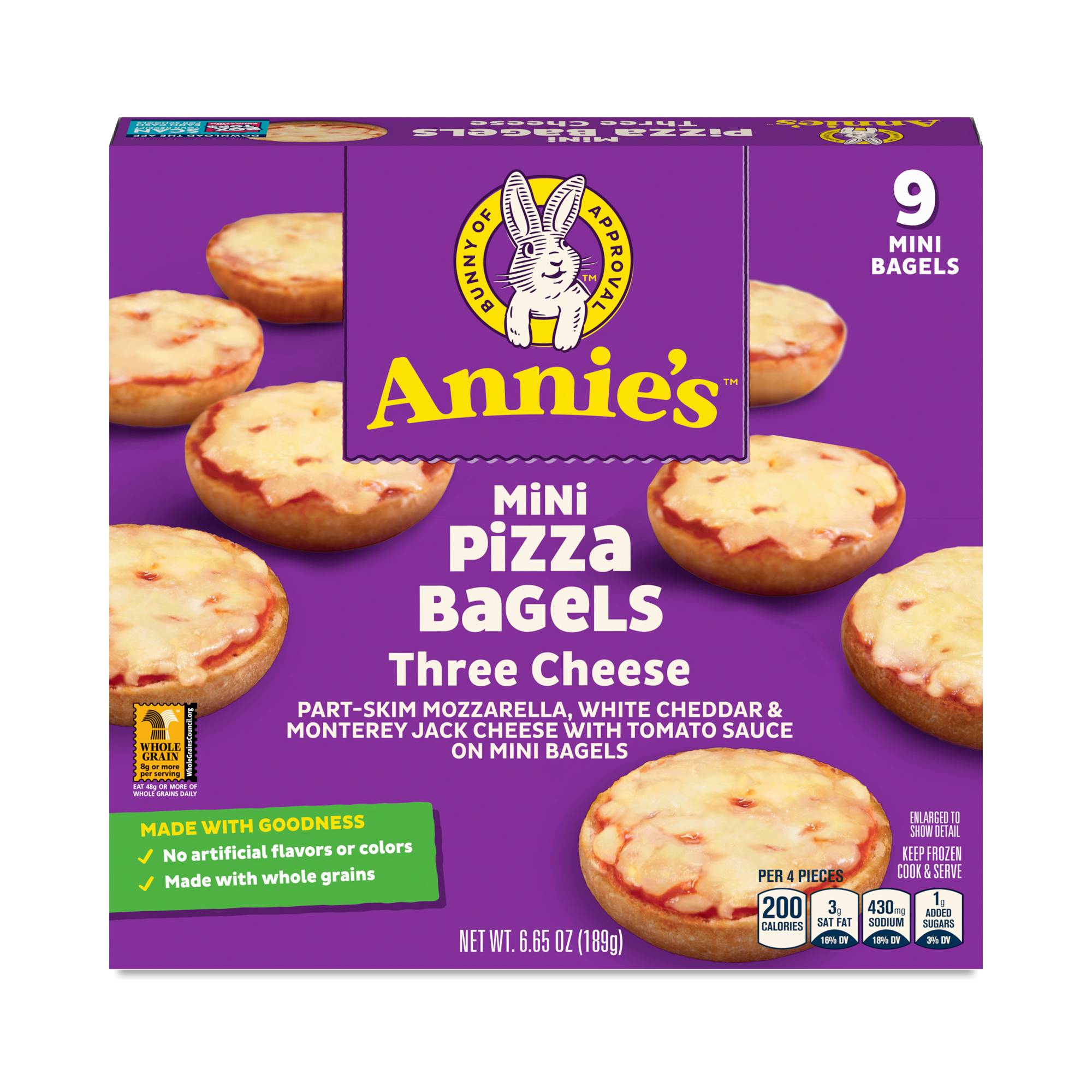 Mini Pizza Bagels, Three Cheese