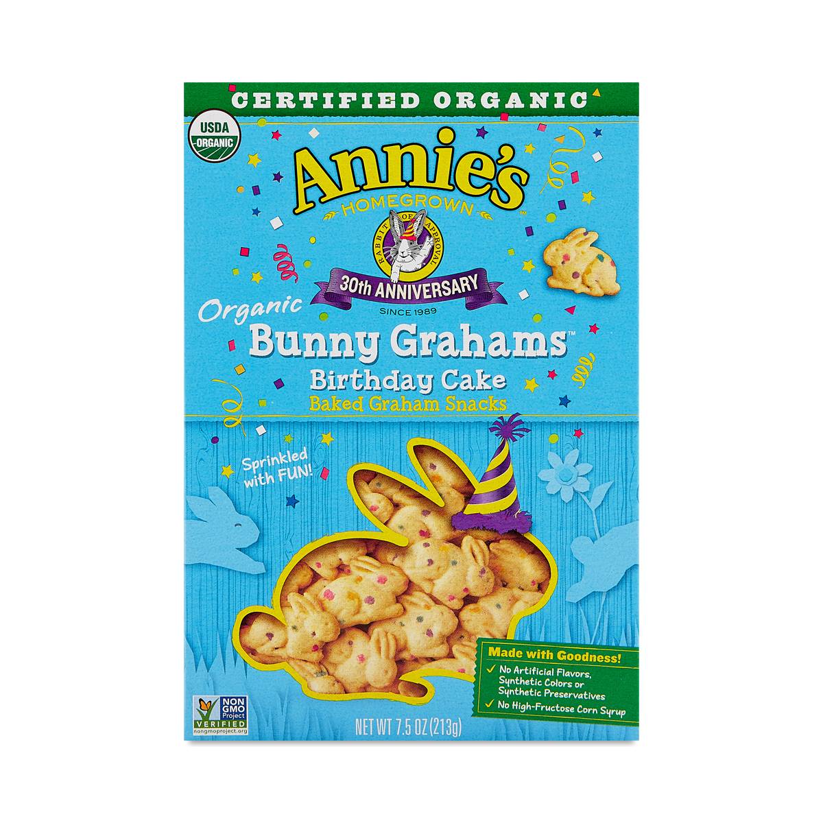 Annie's Birthday Cake Bunnies Vegan Annie's Birthday Cake Bunny Grahams Cookies - Thrive Market