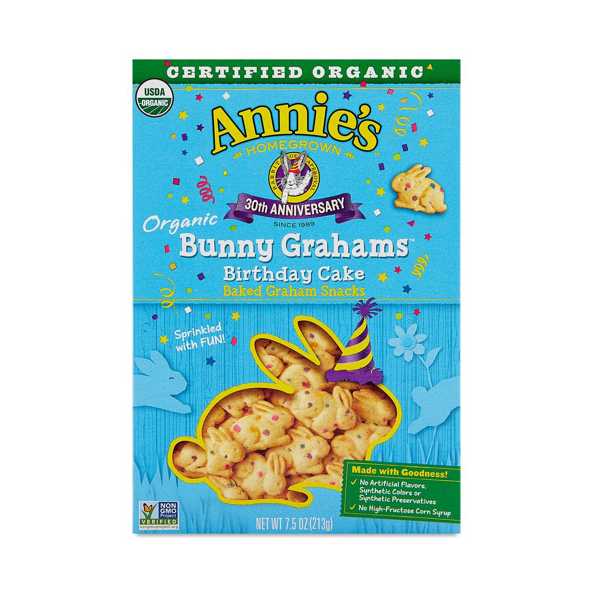 Annie's Birthday Cake Bunny Grahams Cookies - Thrive Market