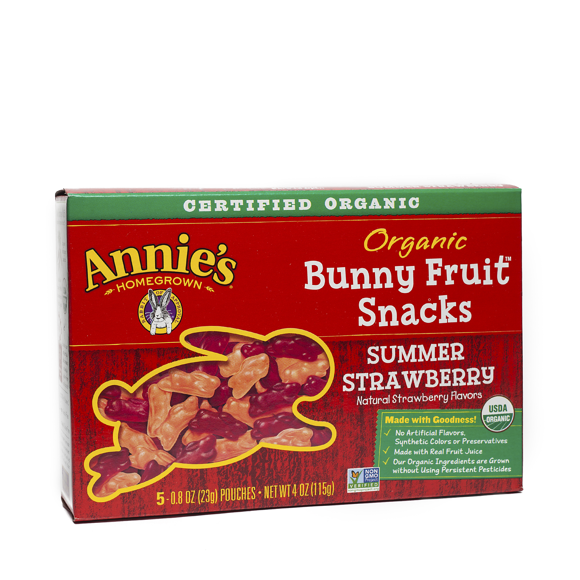 Organic Bunny Fruit Snacks - Summer Strawberry