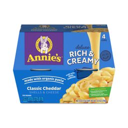 Microwavable Deluxe Rich & Creamy Mac & Cheese Shells, Classic Cheddar
