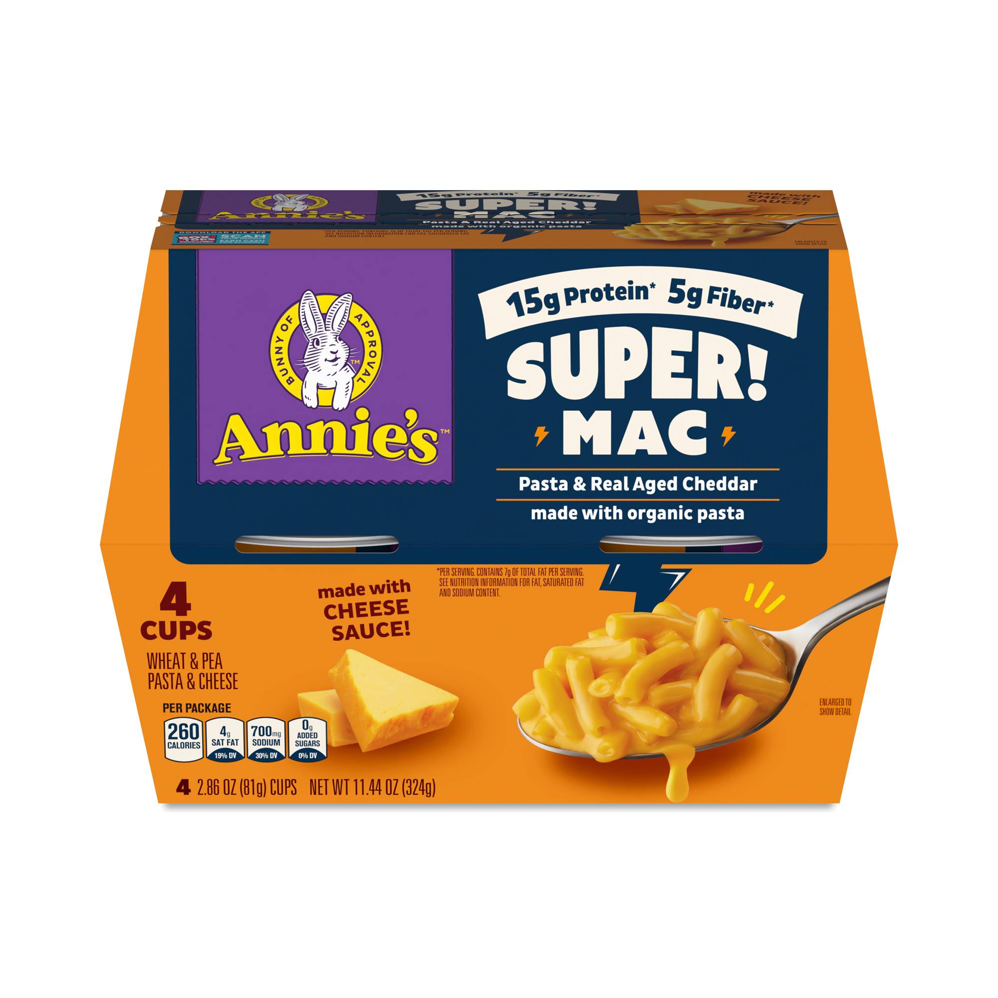 Microwavable Super! Mac & Cheese, Real Aged Cheddar