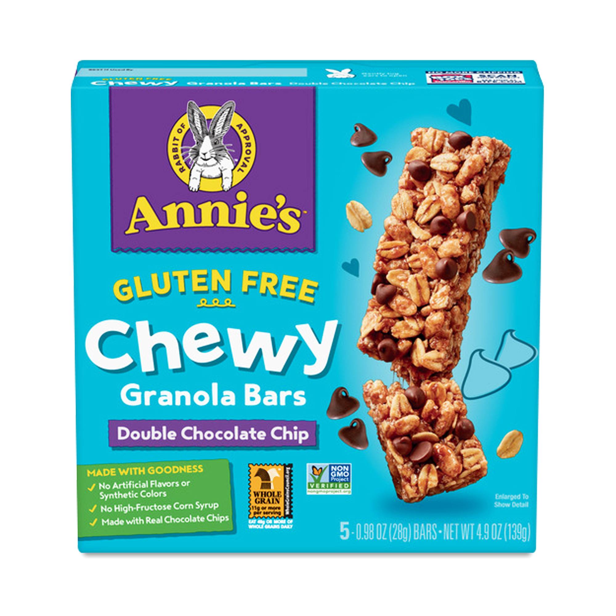 Chewy Gluten Free Granola Bars, Double Chocolate Chip
