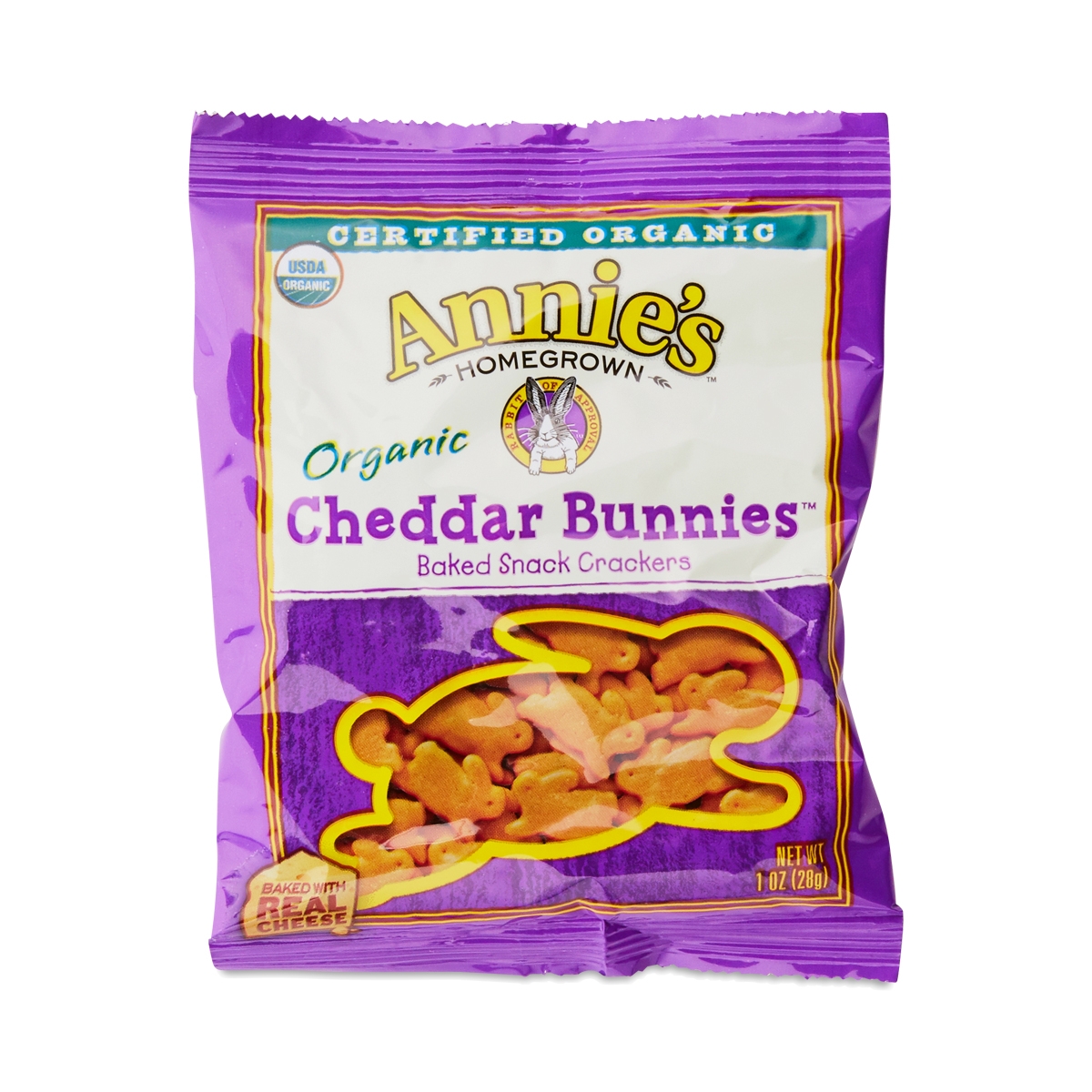 Annie's Organic Cheddar Bunnies Cracker Snack Pack Thrive Market