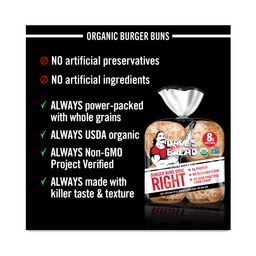 Organic White Burger Buns Done Right