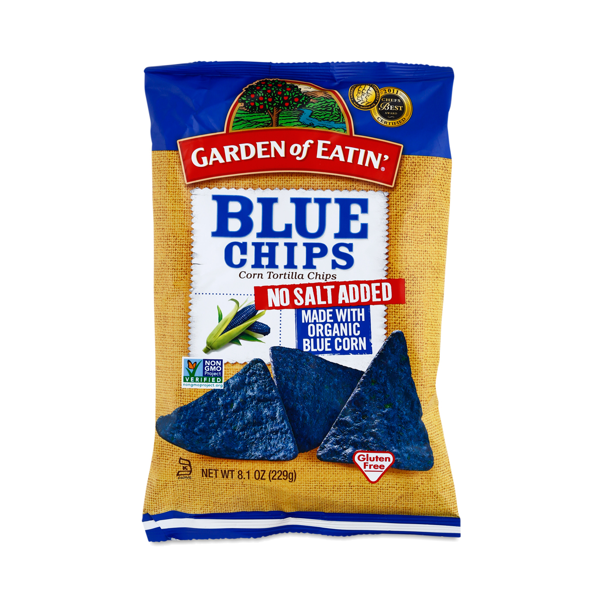 Blue Corn Tortilla Chips - Unsalted