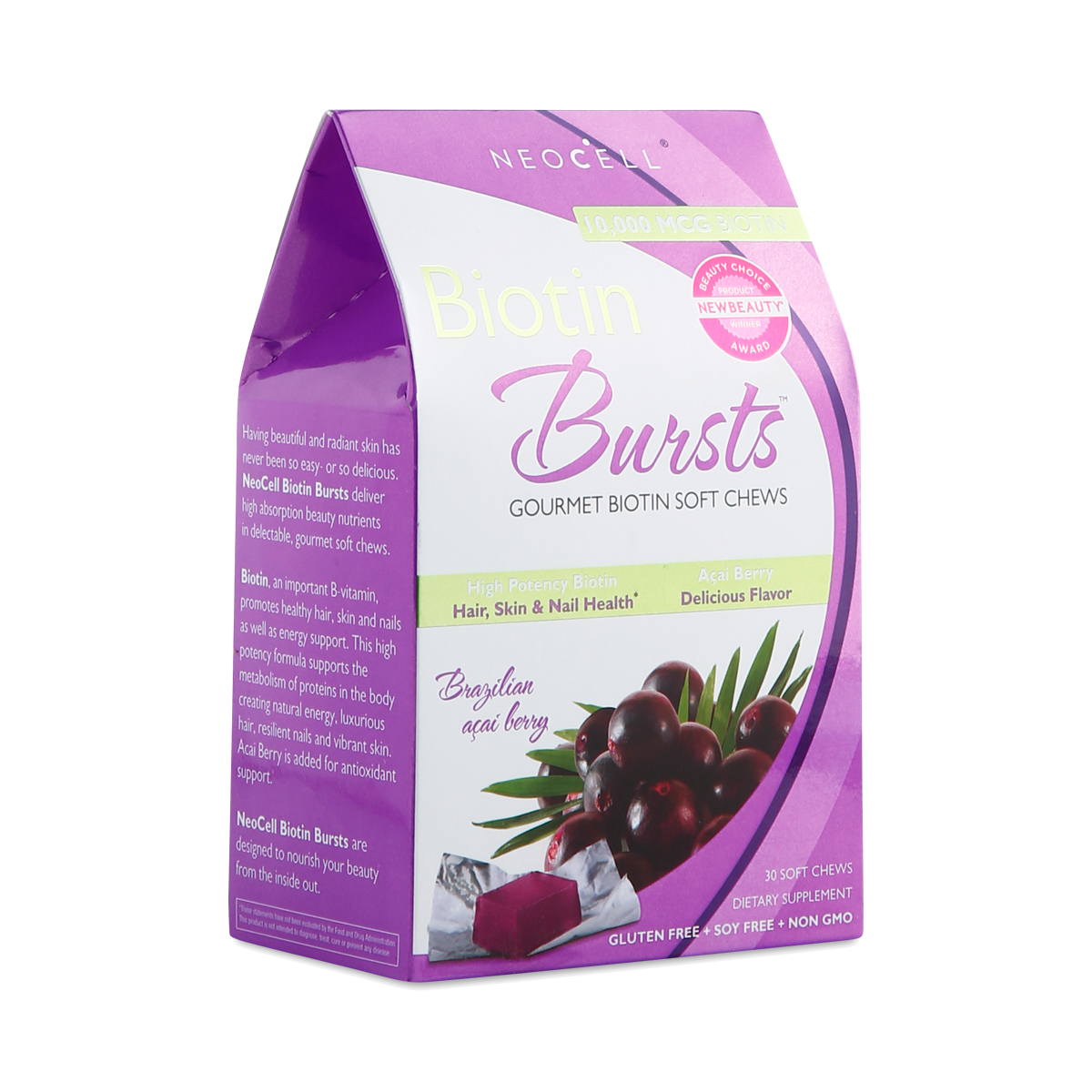 Biotin Bursts, Acai Berry Soft Chews