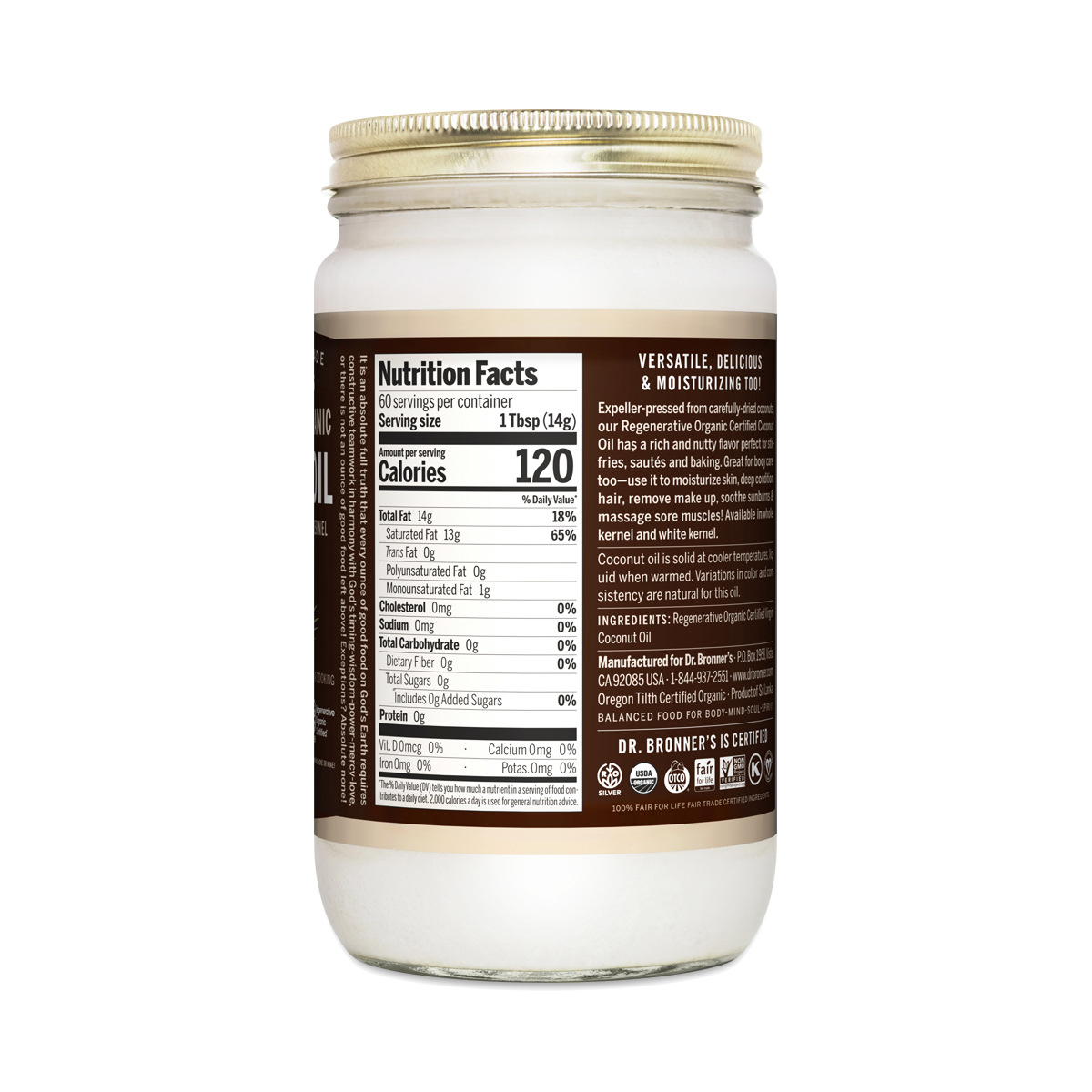 Organic Coconut Oil by Dr. Bronner’s Thrive Market