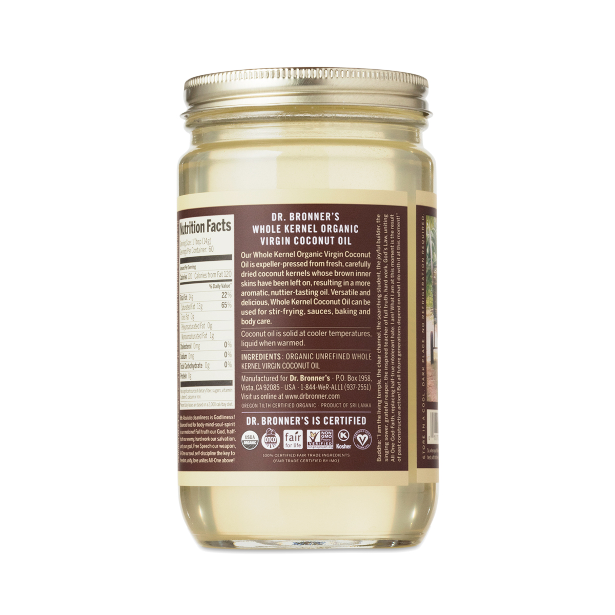 Organic Coconut Oil by Dr. Bronner’s Thrive Market