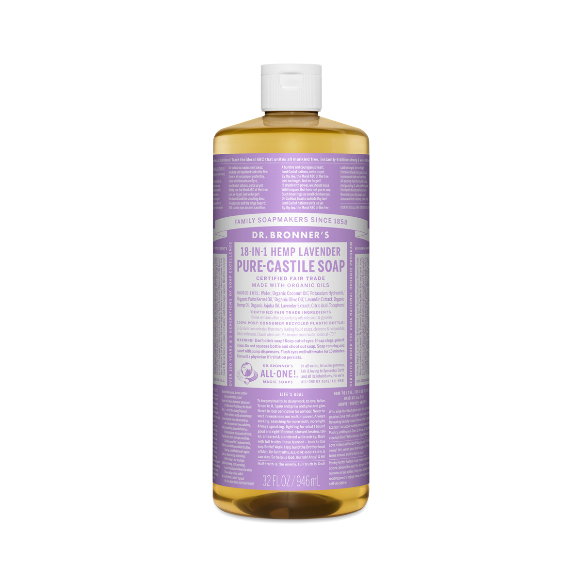 Organic Lavender Liquid Castile Soap