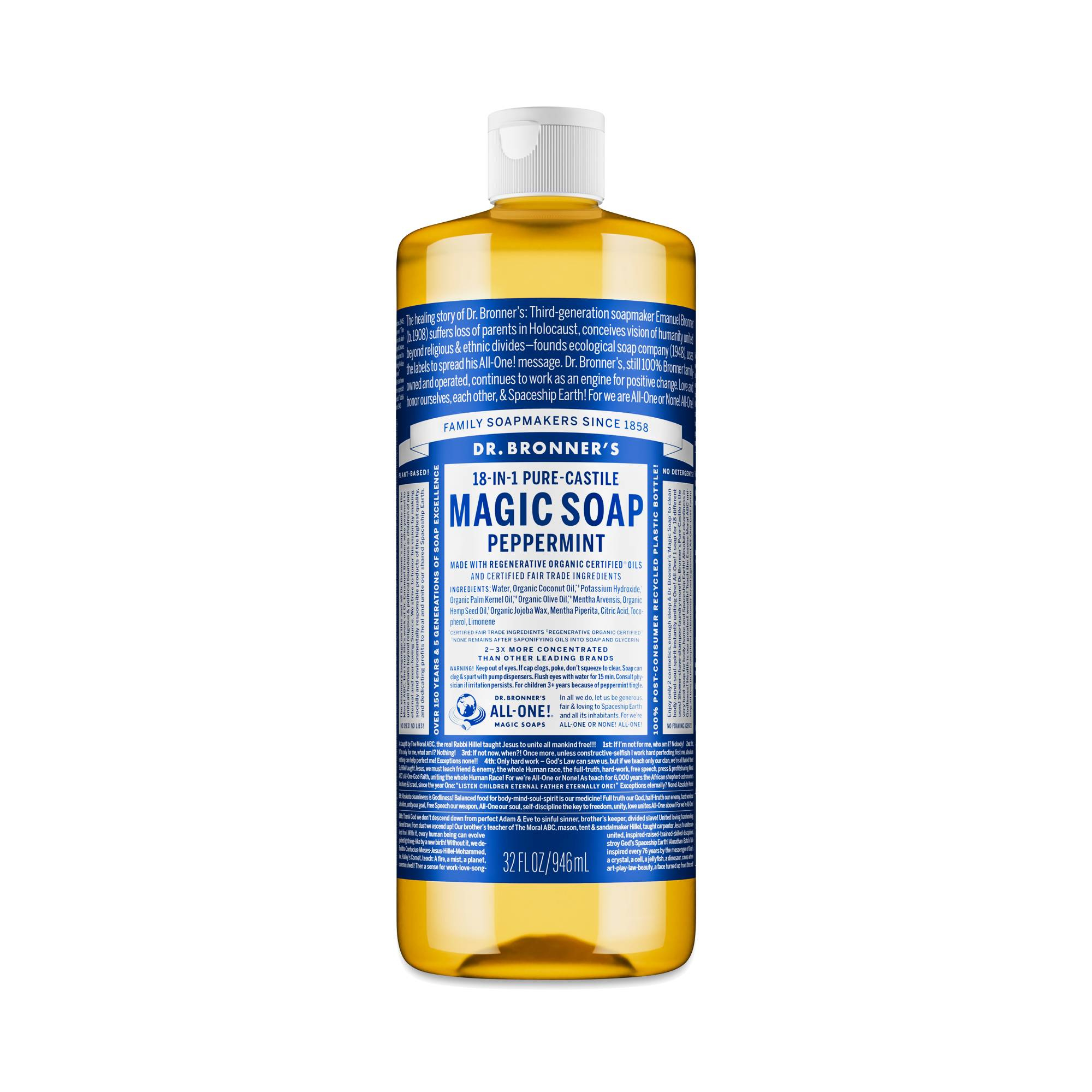 Organic Hemp Citrus Liquid Castile Soap by Dr Bronners