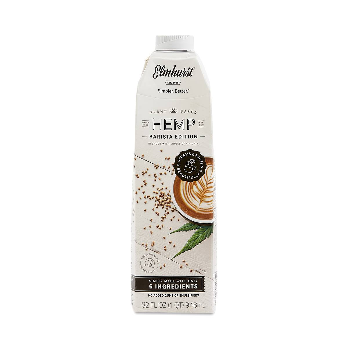 Elmhurst Hemp Milk, Barista Edition Thrive Market
