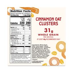 Organic Cereal, Cinnamon Oat Clusters