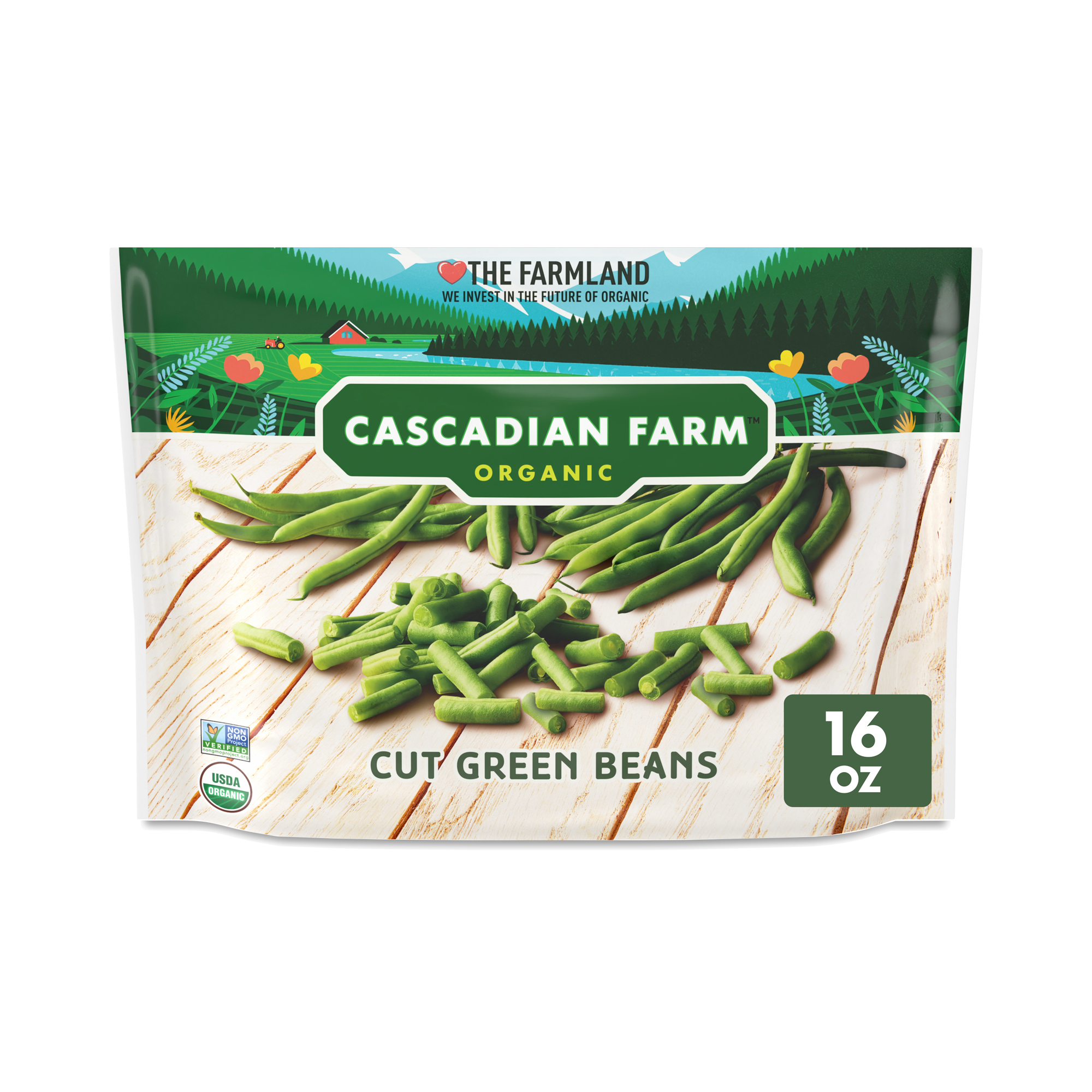 2-Pack Cascadian Farm Organic Green Beans 16 oz bag
